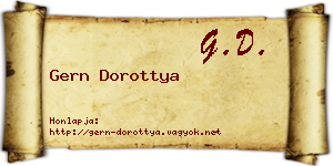 Gern Dorottya névjegykártya